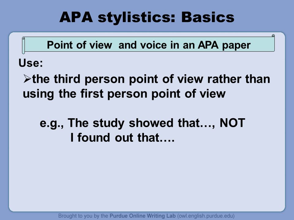 third person words how do you write an apa paper in 3d person