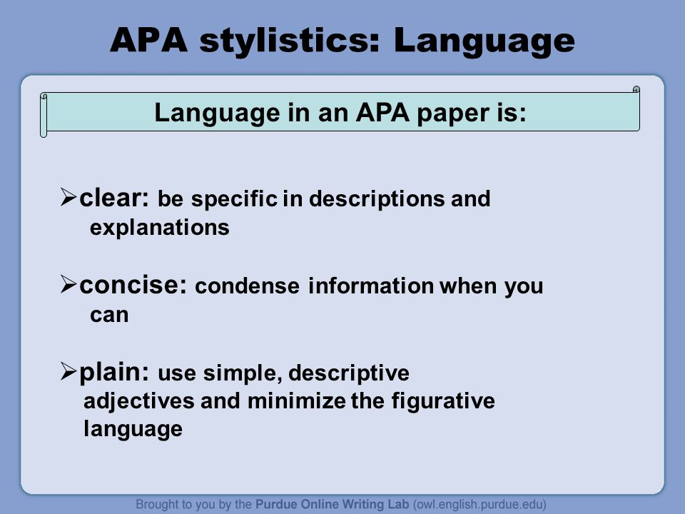 apa formatting and style guide information from the owl at purdue apa formatting guidelines