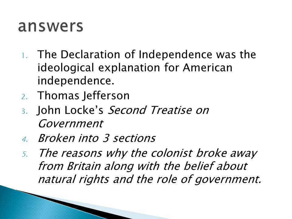 locke second treatise and declaration of independence