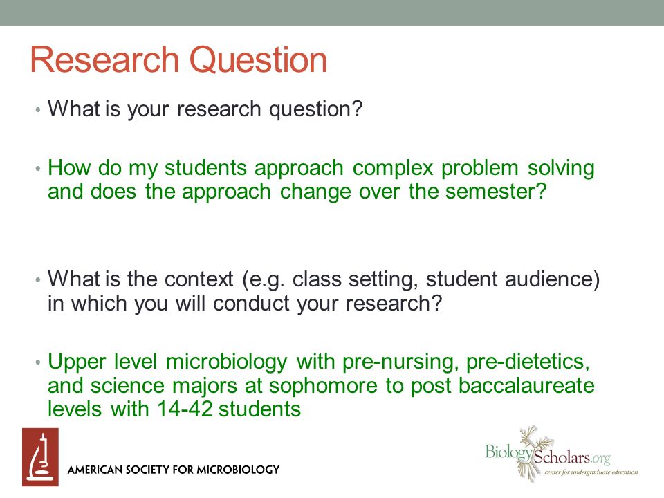 how to write a research question