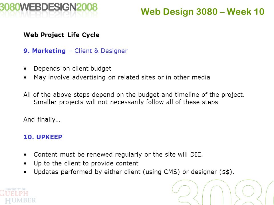 web design 3080 week 10 web project life cycle 1 conceptualization