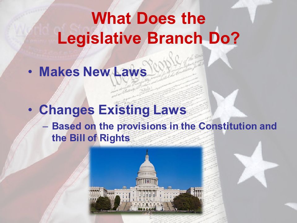 What Does the Legislative Branch Do.