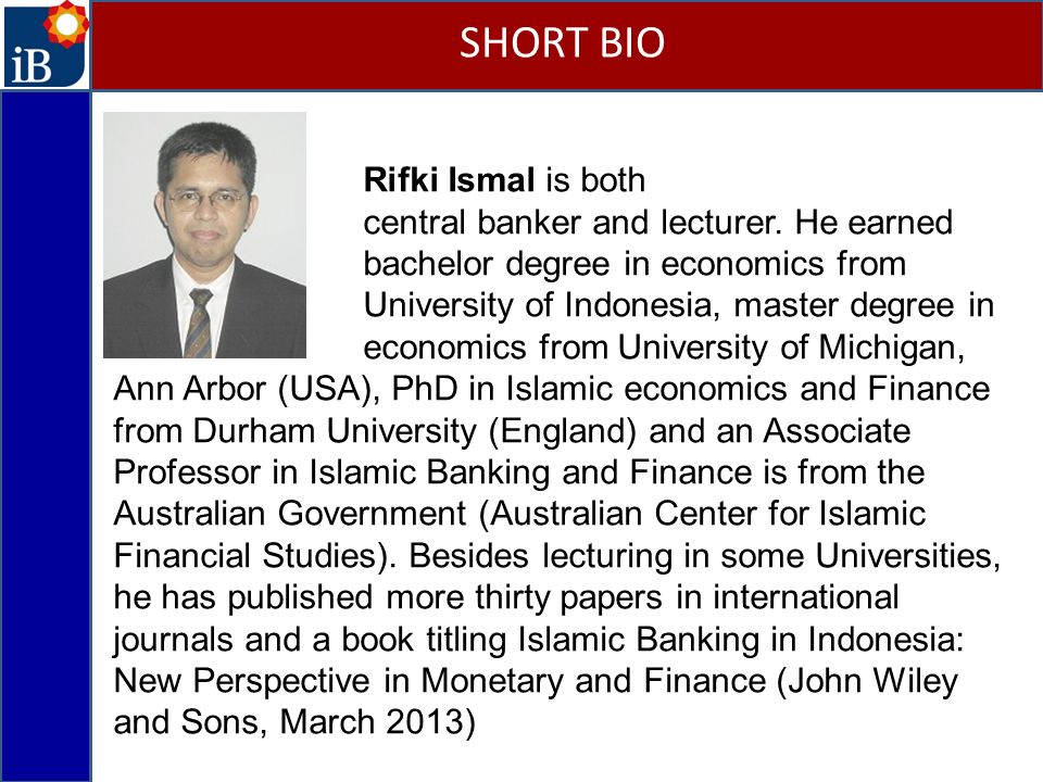 Rifki Ismal is both central banker and lecturer.
