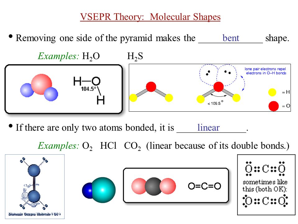 VSEPR Theory: Molecular Shapes Removing one side of the pyramid makes the s...
