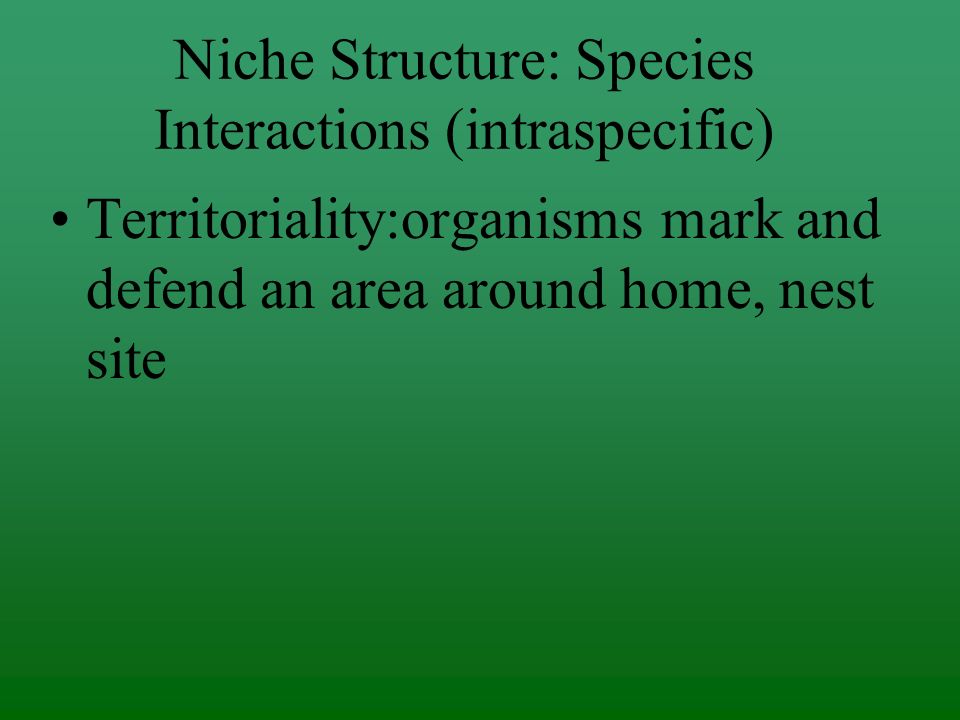 Niche Structure: Species Interactions (intraspecific) Black walnut