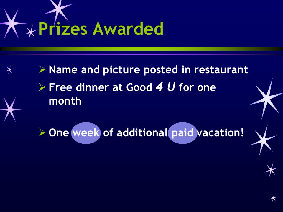 Good 4 U Employee Of The Month Contest The Rules Each Employee - 4