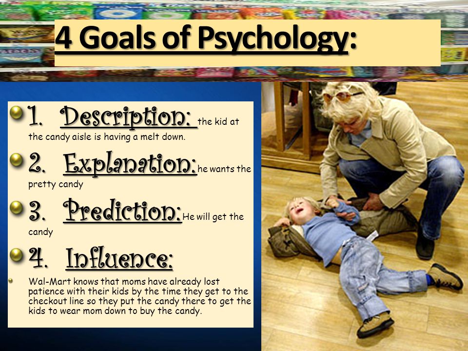 4 Goals of Psychology: 1. Description: 1.