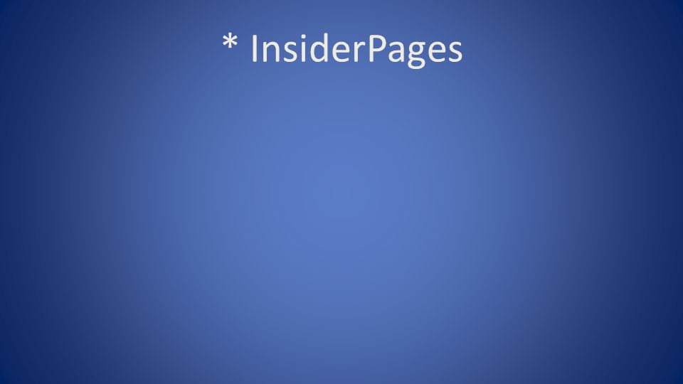* InsiderPages