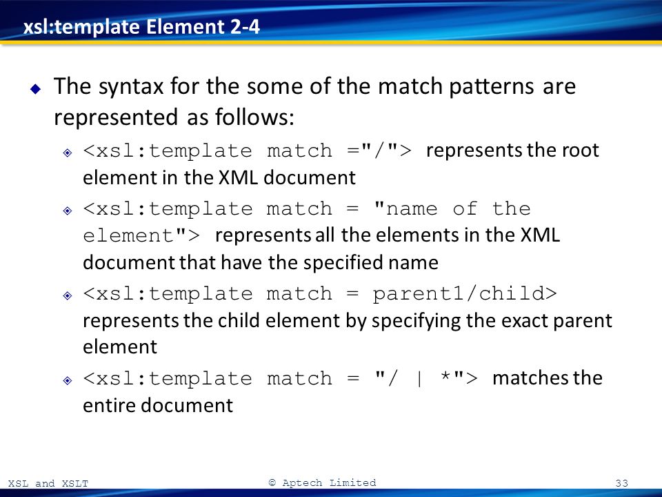 xsl and xslt 06 xsl and xslt aptech limited introduction to xsl