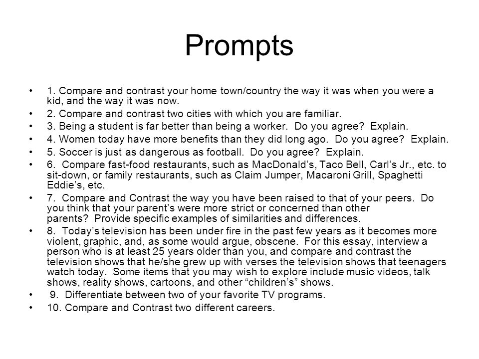 compare two cities essay