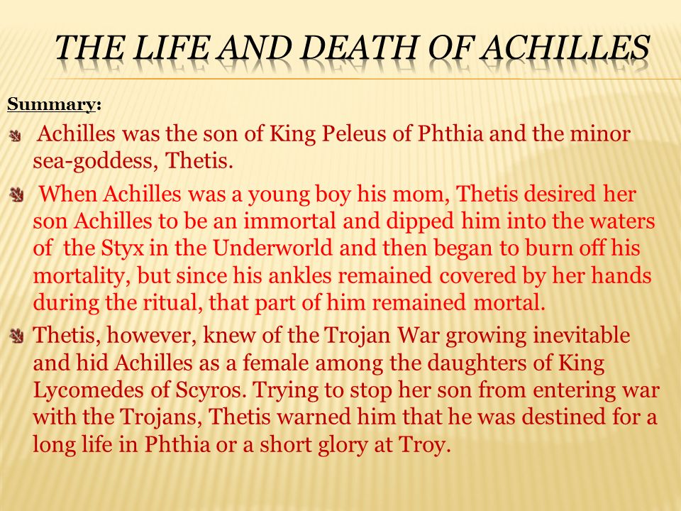 Thetis and Achilles: Greek and Roman Mythology Series for Middle and High  School Grades 7-12 | Made By Teachers