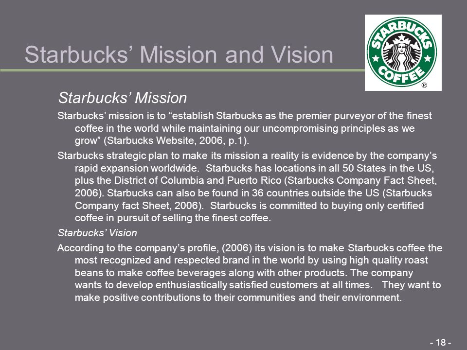 mission vision of starbucks