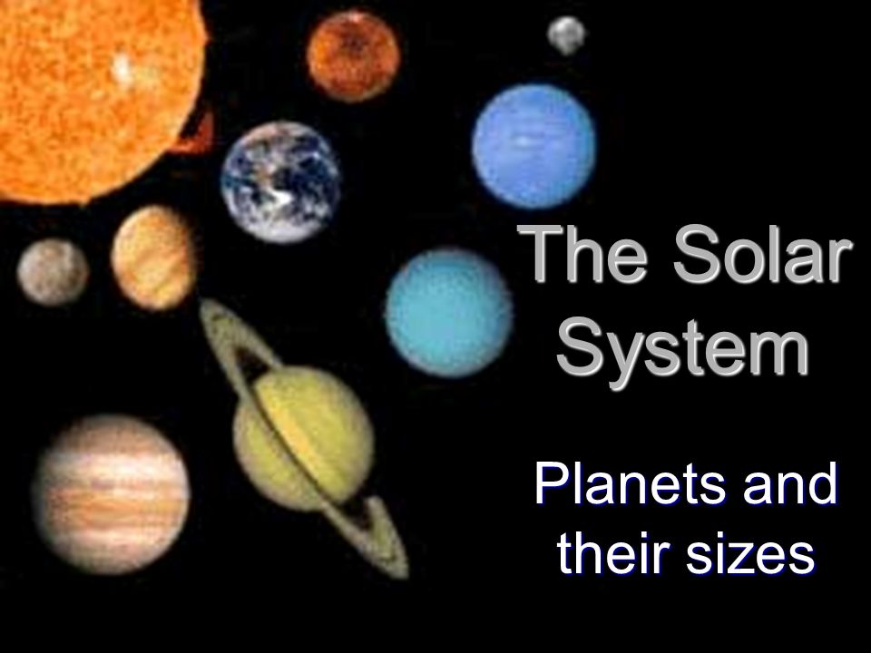 The Solar System Planets And Their Sizes Ppt Download