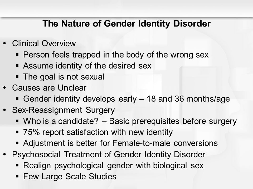sexual identity disorder Types orgasms women