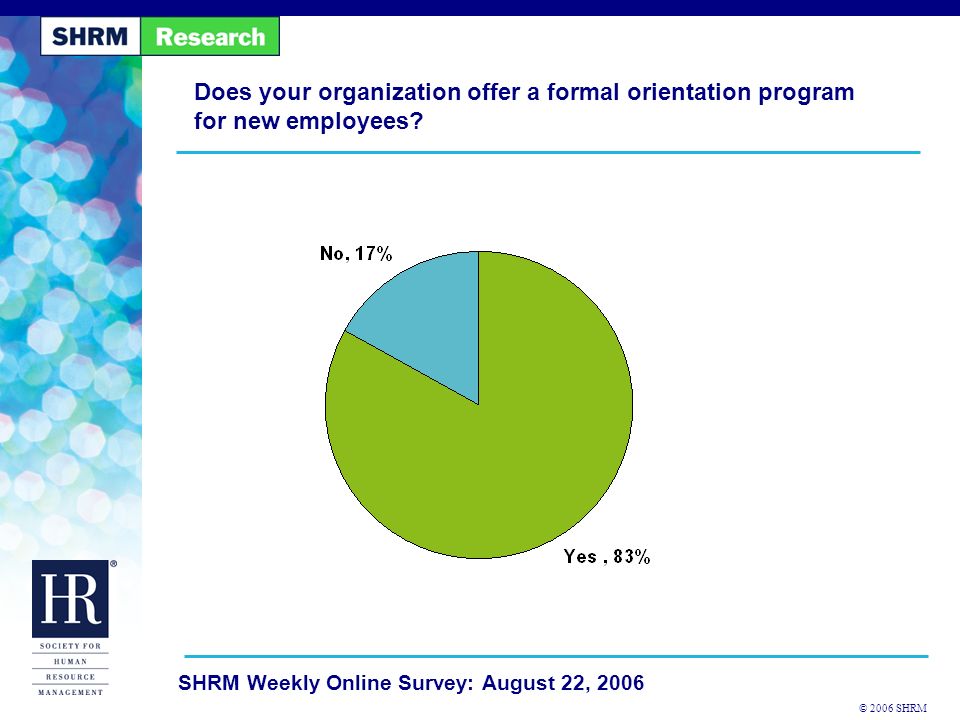 2006 SHRM SHRM Weekly Online Survey August 22 2006 New Hire