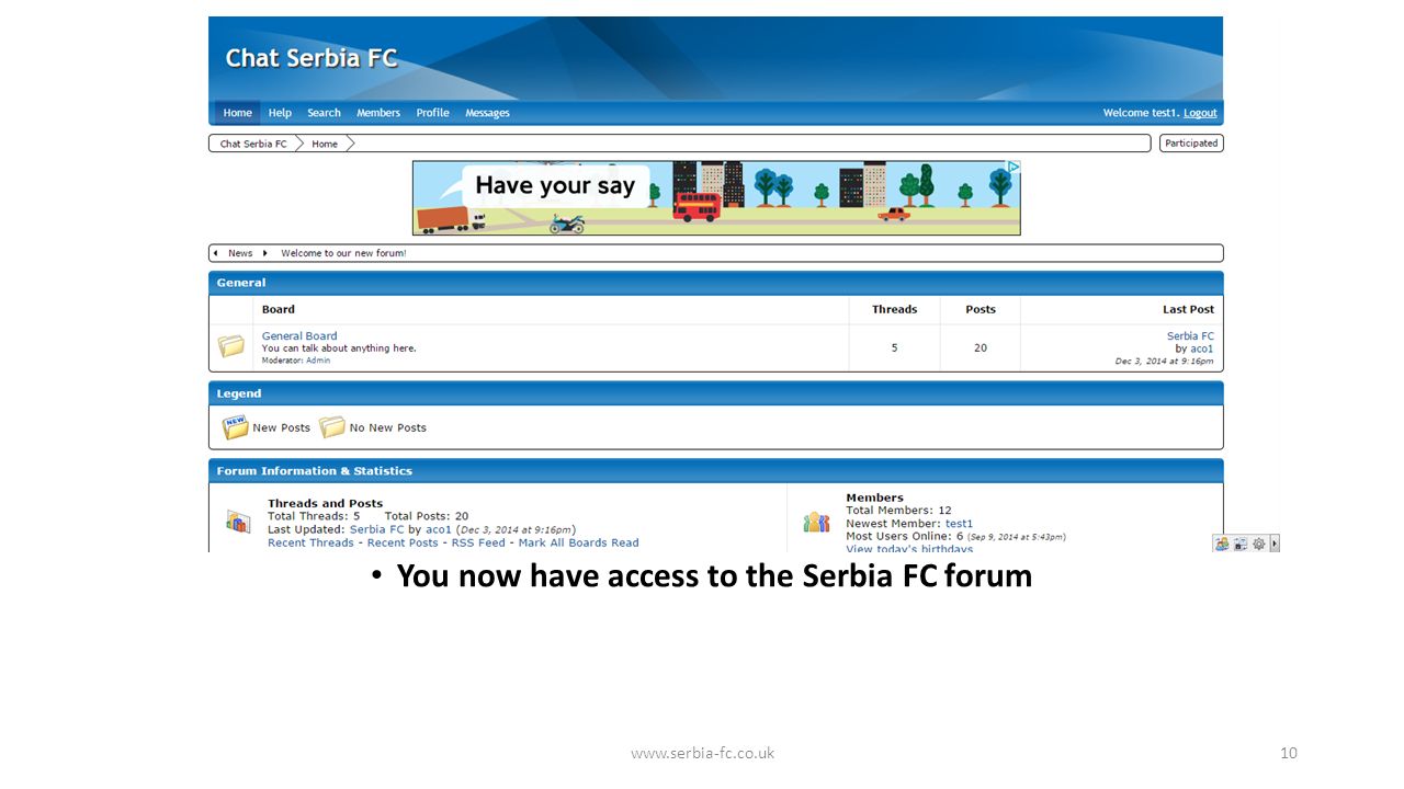 You now have access to the Serbia FC forum