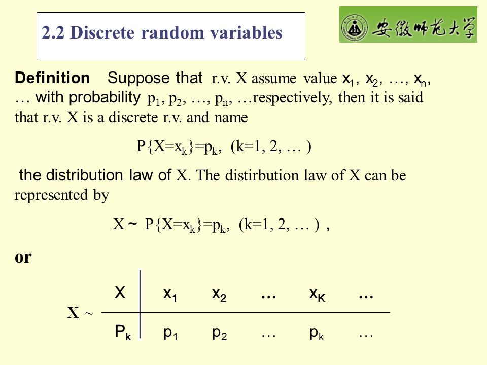 Chapter 2 Random Variables 2 1 Random Variables Definition Suppose That S E Is The Sampling Space Of Random Trial If X Is A Real Valued Function Ppt Download