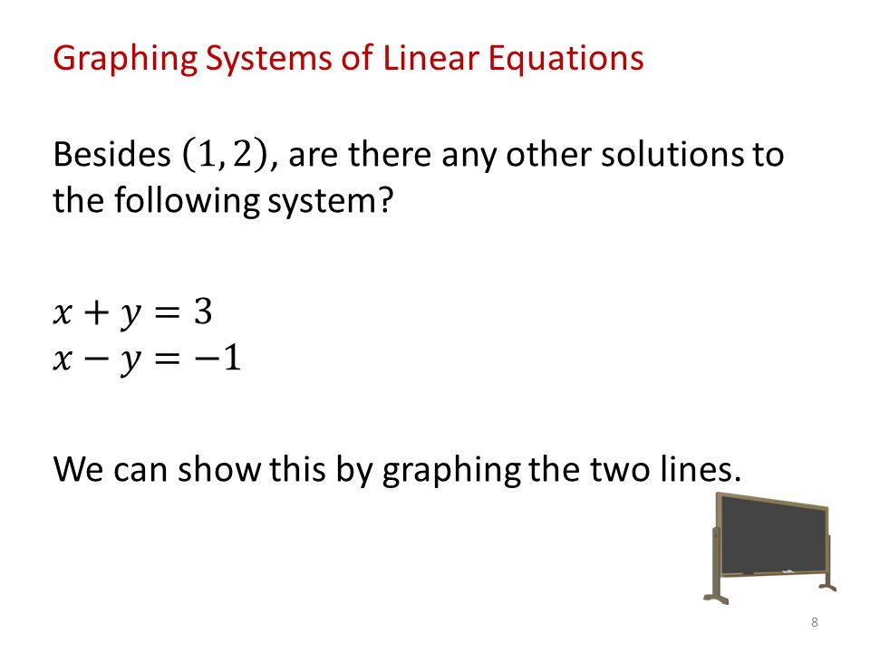 8 Graphing Systems of Linear Equations