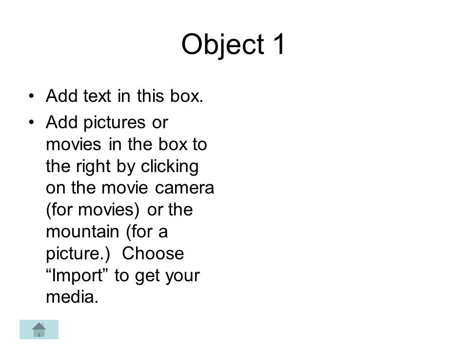 Object 1 Add text in this box.