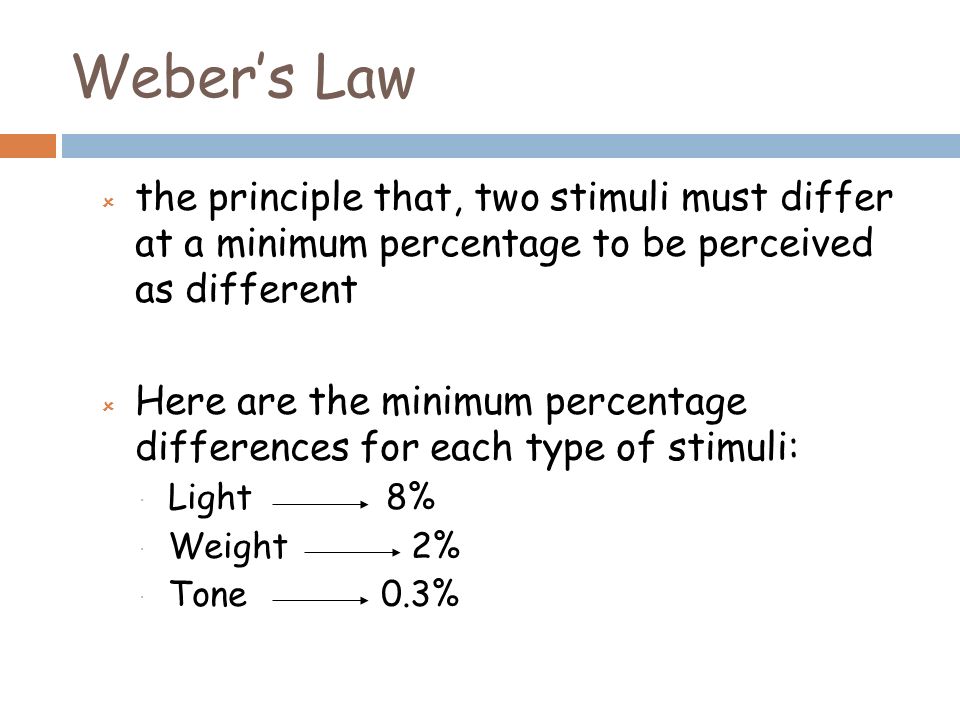 webers law definition