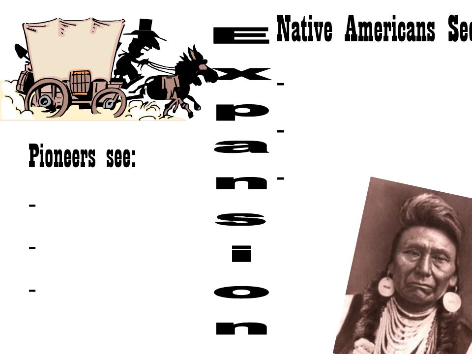 Native Americans See: - Pioneers see: -