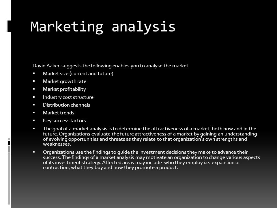 market analysis david aaker model