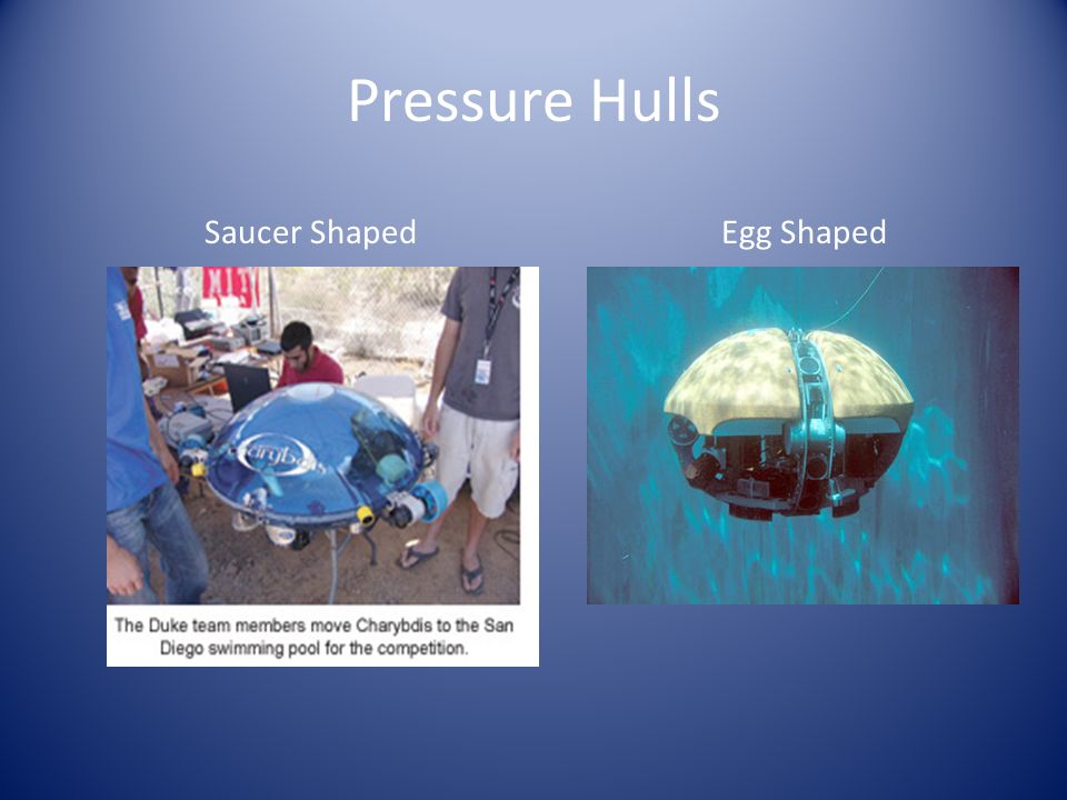 Pressure Hulls Saucer ShapedEgg Shaped