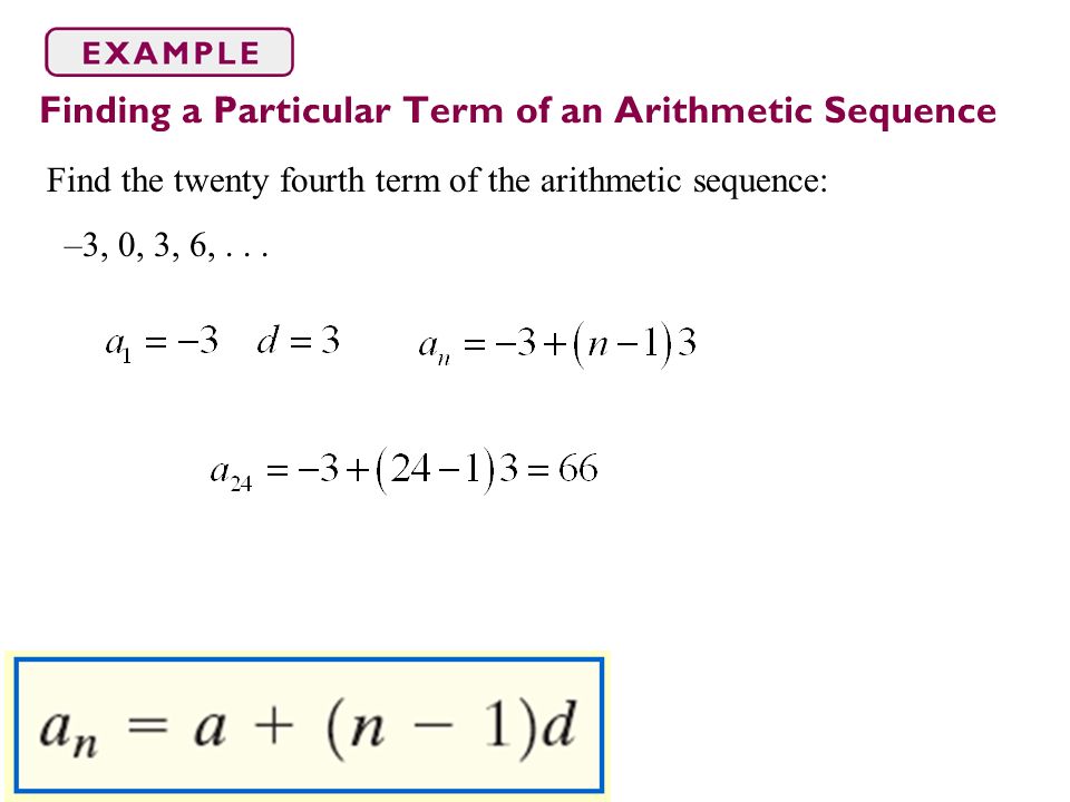 Find the twenty fourth term of the arithmetic sequence: –3, 0, 3, 6,...