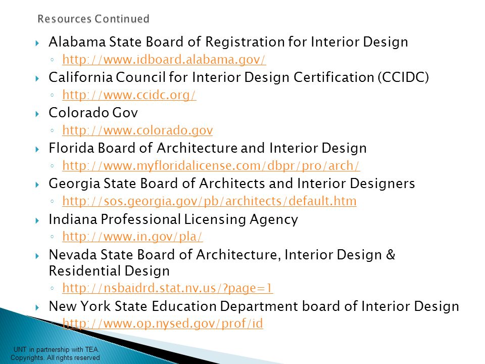 Interior Design License Requirements Unt In Partnership With