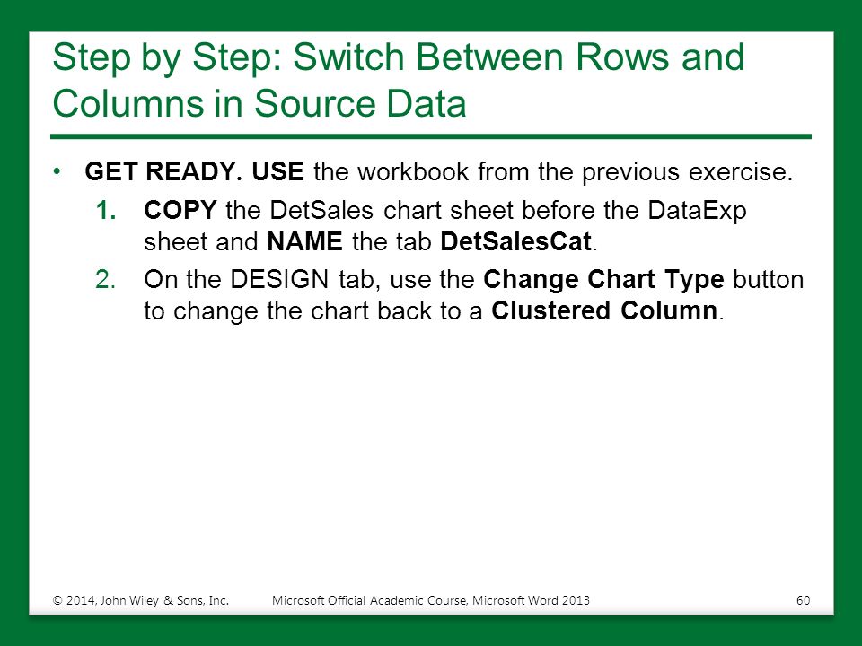 how to switch between columns in word 2013