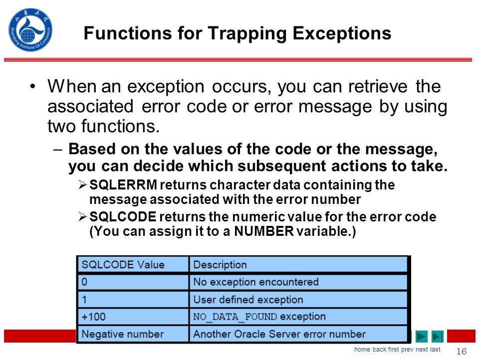 SOLUTION: Oracle -- Unit 5-4 -- Trapping Oracle Exceptions Notes - Studypool