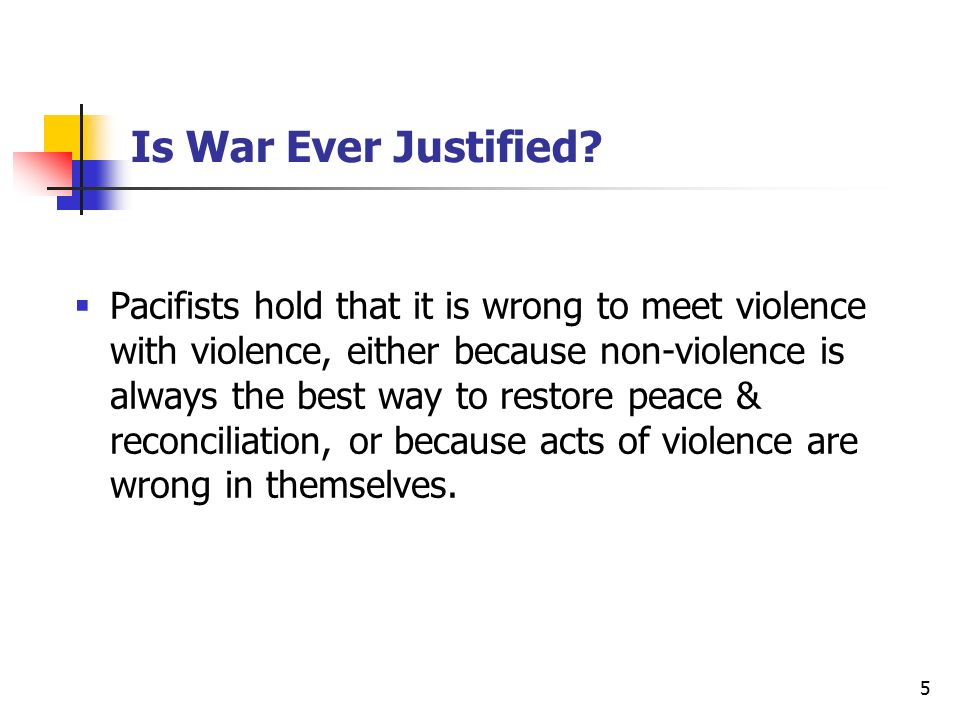 can war be justified
