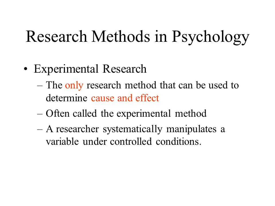 WHS AP Psychology Research Methods: Experiments. I CAN ANSWER How 