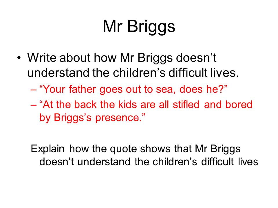 mr briggs our day out