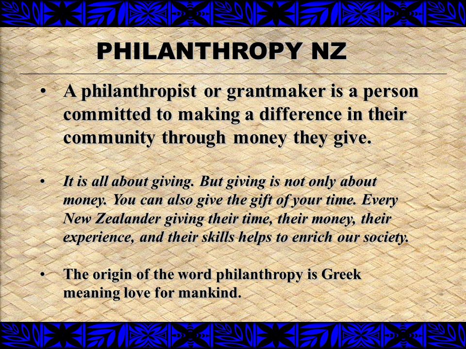 Philanthropy Philanthropy