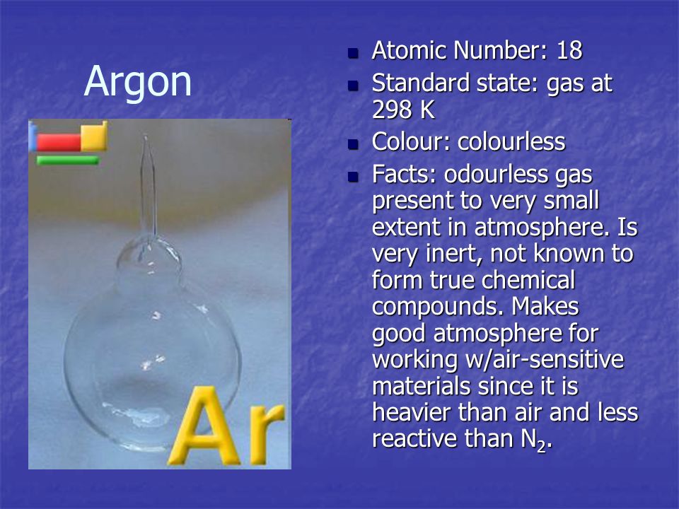 Argon Facts (Atomic Number 18 or Ar)