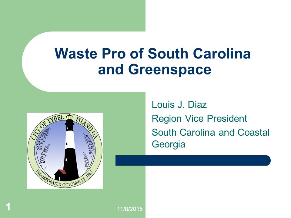1 118 Waste Pro Of South Carolina And Greenspace Louis J