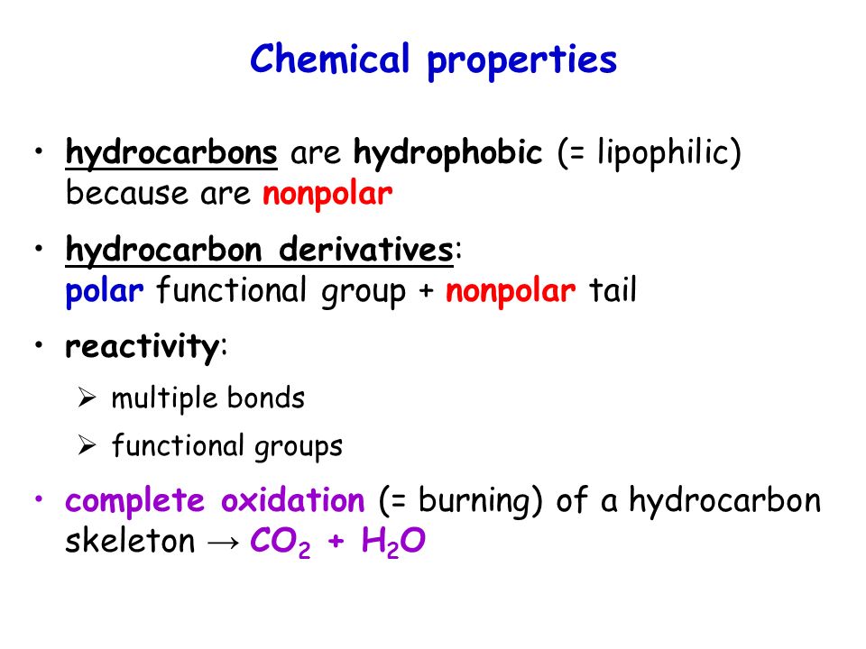 chemical properties of hydrocarbons