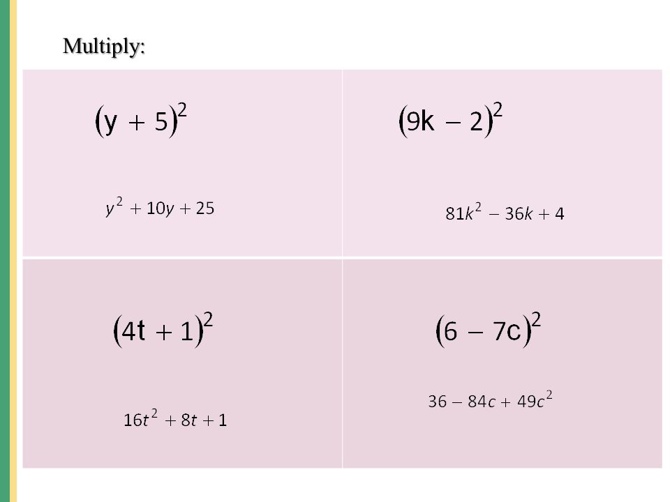 When an equation in one variable is solved the answer is a point on a line. Multiply: