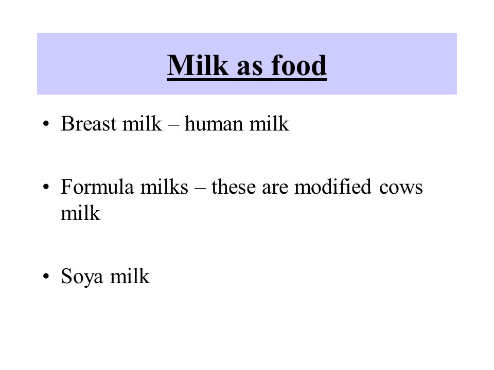 weaning onto formula