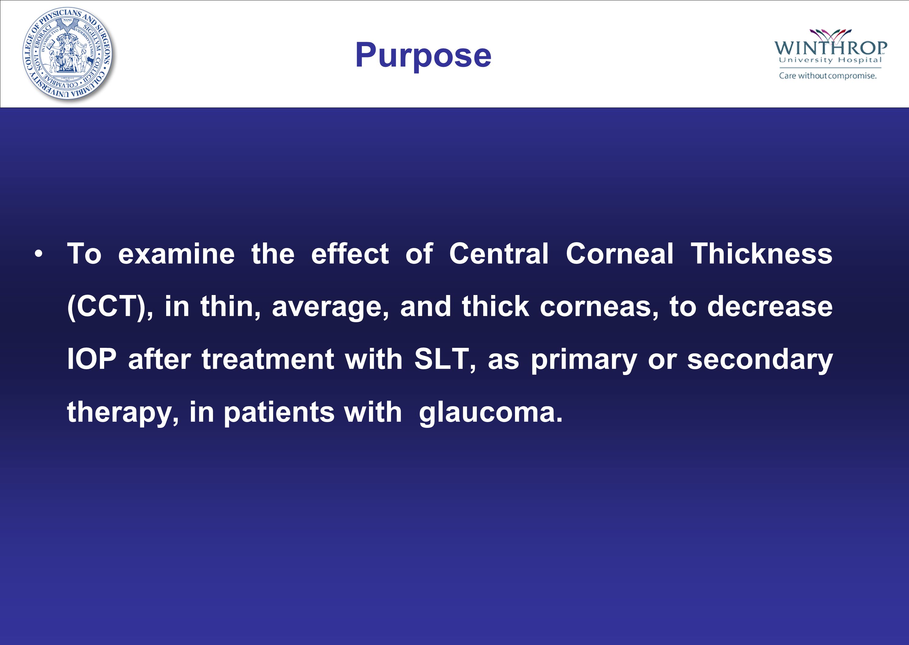 Central Corneal Thickness Chart