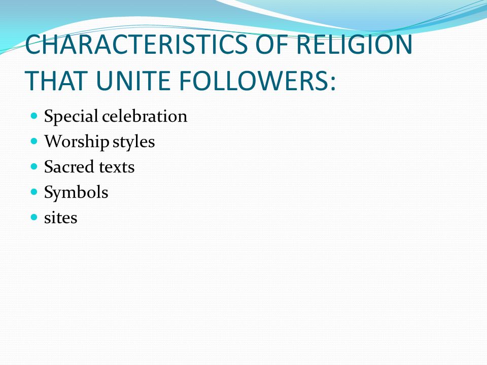 RELIGION – set of beliefs in an ultimate reality and a set of practices used to express those beliefs.