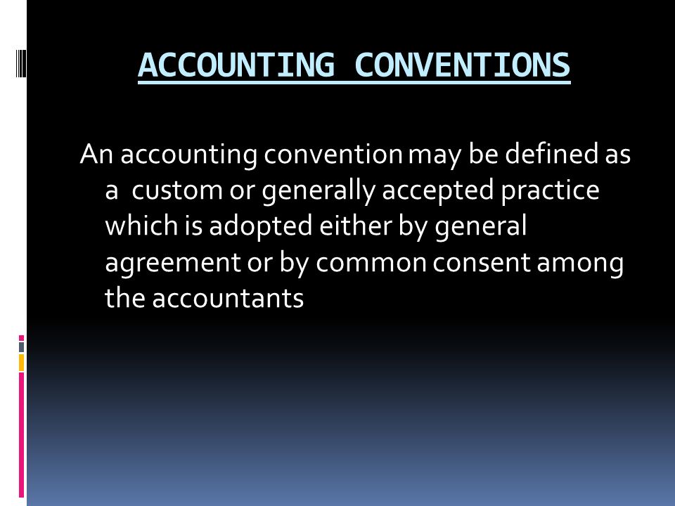 accounting conventions