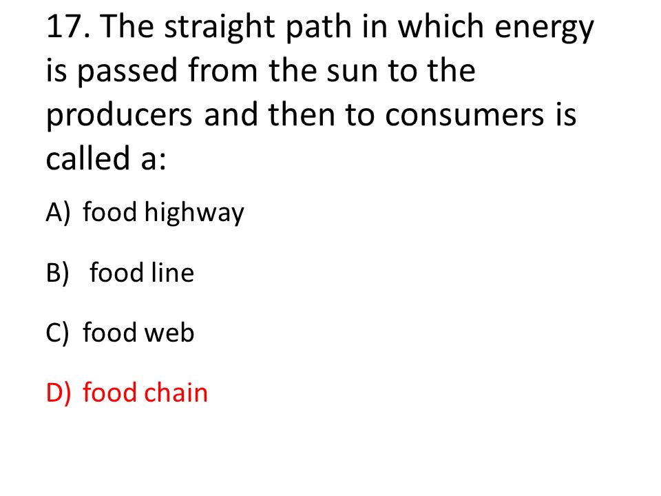 Formative Assessment Ecology. 1. An Organism That Breaks Down Dead And ...