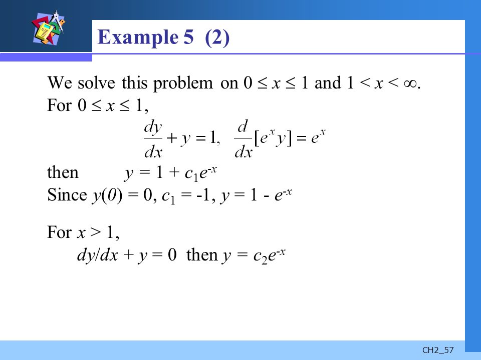 First Order Differential Equations Chapter 2 Ch2 2 Contents 2 1 Solution Curves Without A Solution 2 1 Solution Curves Without A Solution 2 2 Separable Ppt Download