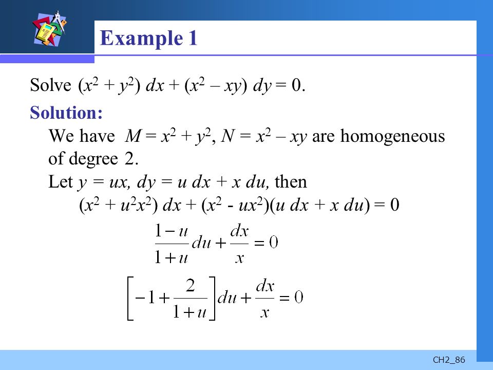 First Order Differential Equations Chapter 2 Ch2 2 Contents 2 1 Solution Curves Without A Solution 2 1 Solution Curves Without A Solution 2 2 Separable Ppt Download