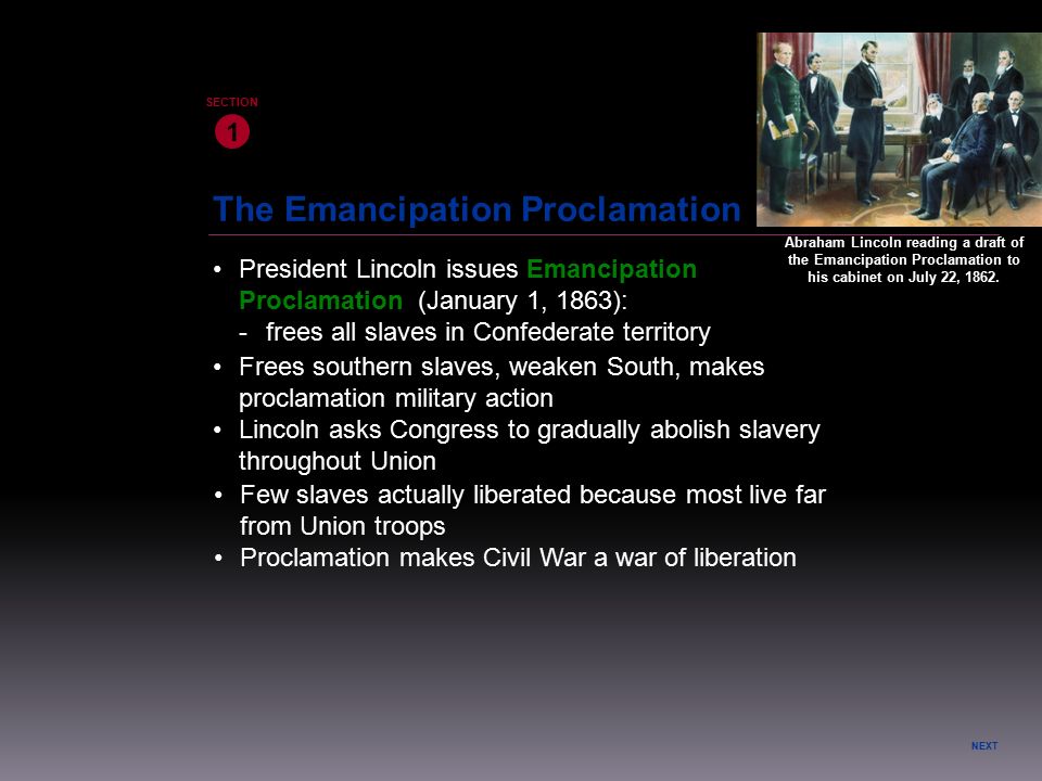 when did lincoln issue the emancipation proclamation