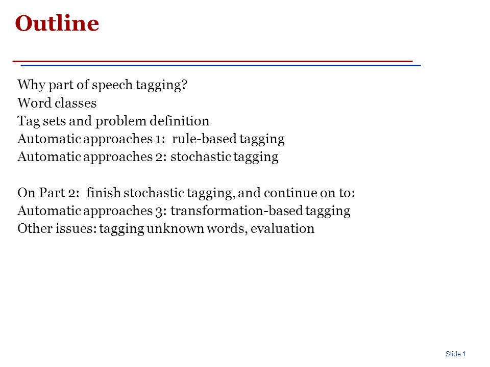 word classes and part