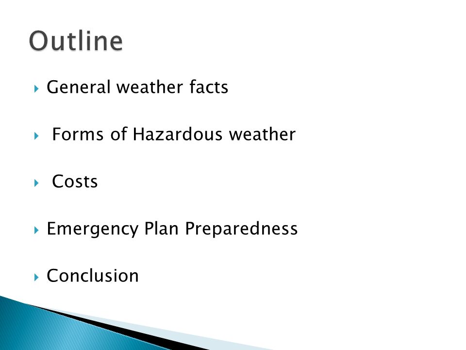 What weather events are hazardous? Do people in various parts of the ...