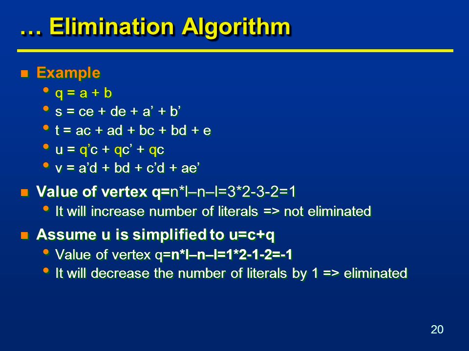 Coe 561 Digital System Design Synthesis Multiple Level Logic Synthesis Dr Muhammad E Elrabaa Computer Engineering Department King Fahd University Of Ppt Download